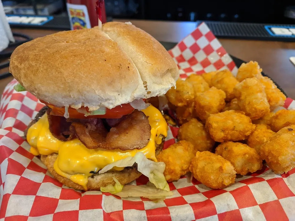 Hamburger with Tater Tots